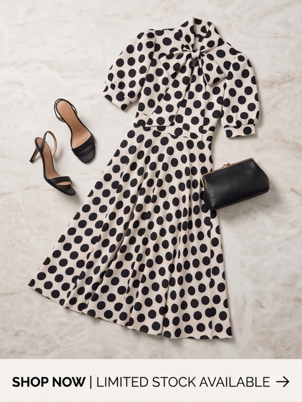 Classic Polka Dot Long Dress